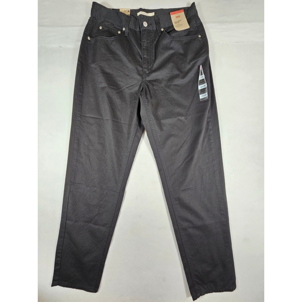 Levis 80s Mom Jeans Womens 31x30 Black High Rise Tapered Leg A3506-0321 NEW‎